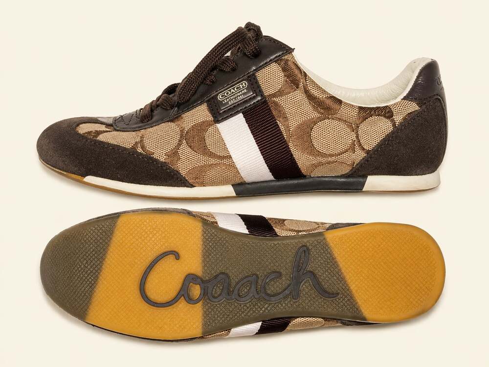 COACH Joss Signature C Y2K Retro Low Profile Sneakers Brown Size 5